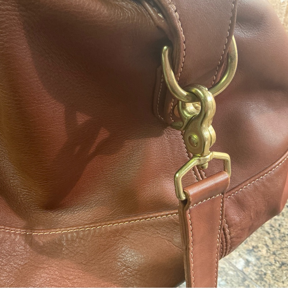 COACH Brown Leather Travel Bag - Picture 5 of 13